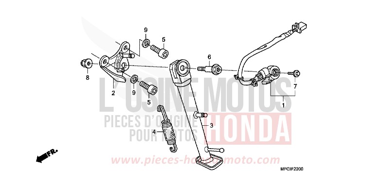 STAND for CB600F Hornet QUASAR SILVER METALLIC (NHA48) from 2010